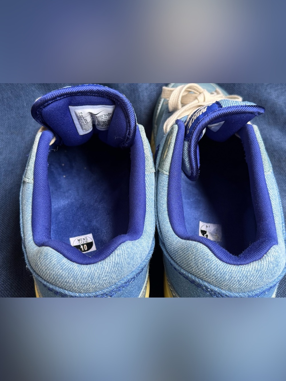 2022 Nike Air Max 1 Dirty Denim Mineral Slate Blue Men's Size 10 - Picture 8 of 9